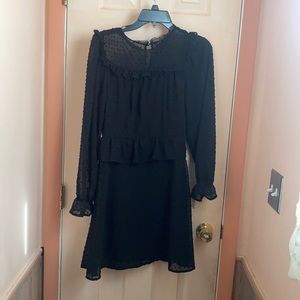 Gothic Black Lacey + Ruffle Dress
